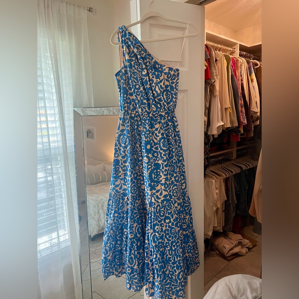 English Factory One Shoulder Maxi Dress